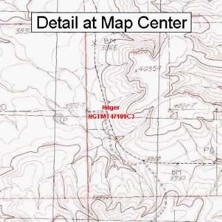 USGS Topographic Quadrangle Map   Hilger, Montana (Folded 