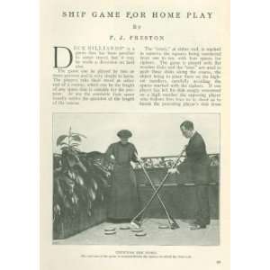  1911 Deck Billiards Ship Game illustrated 