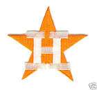Houston Astros MLB Orange Star Logo Patch  shirt jacket