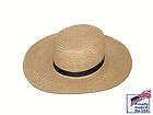 New Authentic Amish Straw Hat size 7 USA Made