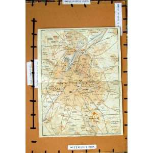   1910 Street Plan Town Bruxelles Molenbeek Ketelberg