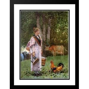  Homer, Winslow 19x24 Framed and Double Matted The Milk 