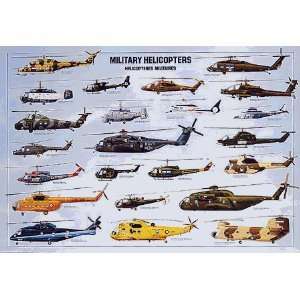  DELUXE MODERN WAR HELICOPTERS LAMINATED ROLLED & SLEEVED 