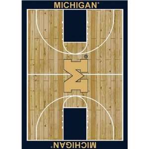  Michigan Wolverines NCAA Homecourt Area Rug by Milliken 7 