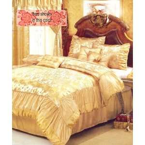  7pc Queen Size Red Floral & Dot Comforter Bed in a Bag Set 