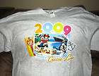 New DISNEY CRUISE LINE 2009 Mickey Mouse CASTAWAY CAY T SHIRT, 2XL XXL 