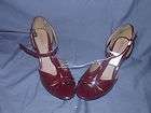 Merona Red T Strap Pumps Heels size 6 096017603