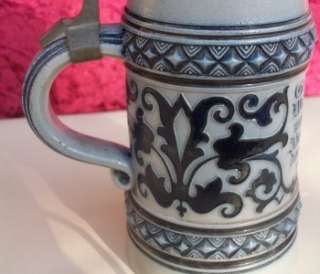 Merkelbach and Wick pottery stein   stamped M W Gr   made between 1879 