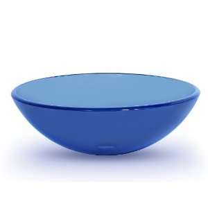 Premium Tempered Glass Vessel Sink; Round Shaped Bowl, Light to Medium 
