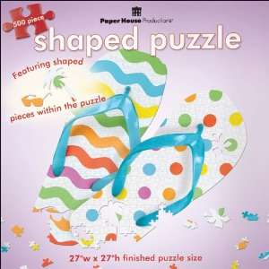   Shaped Puzzle 500 Pieces 27X27 Flip Flops 2 (PUZ0031E) Toys & Games
