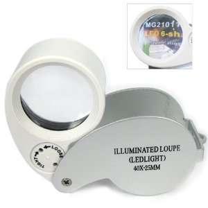  Mini Magnifying Glass with Two LED Lamps and High Definition 
