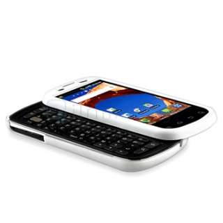 White+Black+Blue Rubber Hard Coated Case+LCD SP For Samsung Epic 4G 