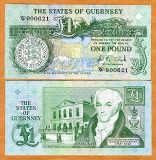 Guernsey 1 pound, (1991), W Prefix (2009) P 52c, UNC  