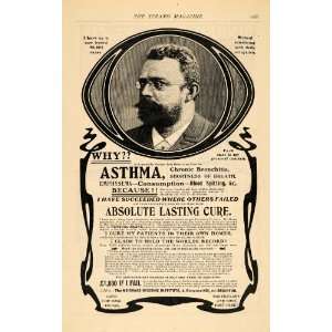  1904 Ad Asthma Lasting Cure Weidhaas Hygienic Institute 