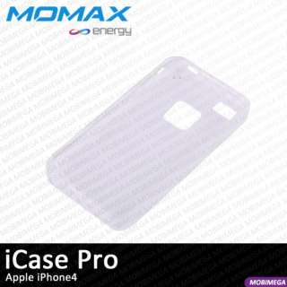 Momax iCase Pro Soft TPU Case Cover Shell iPhone 4 w Screen Protector 
