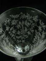 Vintage Fostoria Crystal Glass Chintz Ice Tea Elegant Stem #6026 Etch 