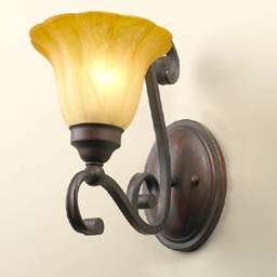 Antique Bronze Wall Sconce Ivory Shade #94831  