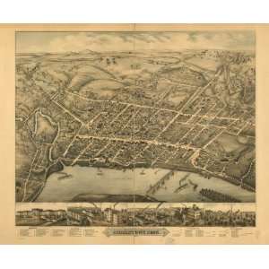  1877 map of Middletown, Connecticut