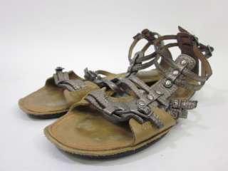 PALLADIUM Bronze Leather Strappy Gladiator Sandals Sz 9  