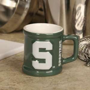  Michigan State Spartans Green 2 oz. Sculpted Team Shot Mug 