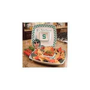  Michigan State Spartans Gameday Chip and Dip Set Sports 