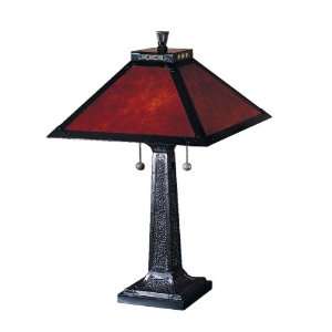  Mica Camelot Table Lamp, Mica Bronze and Mica Shade