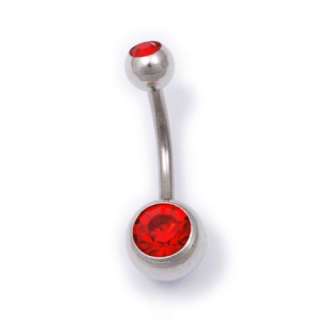Multi color 14G double eweled surgical steel piercing belly navel ring 