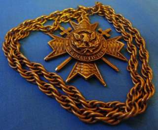 RARE Antique Early CORO Necklace Commemorative Medal Queen Marie 