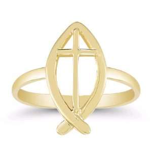  Christian Ichthus Ring in 14K Gold [Jewelry] Jewelry