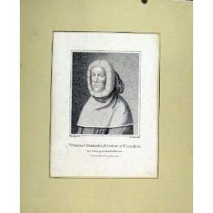  C1830 Old Print Thomas Merkes Bishop Carlisle Portrait 