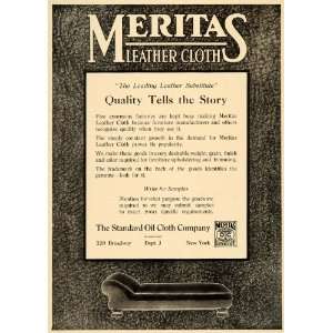   Oil Cloth Company Leather Meritas   Original Print Ad