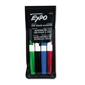  Expo Original Fine Tip Dry Erase Markers, 4 Colored 