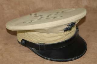   Officer Garrison Hat Cap Cover Khaki Marine Corps Korea Emblem  