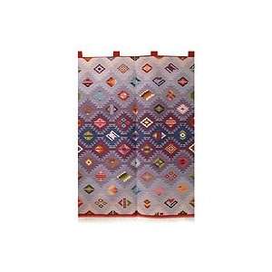  NOVICA Wool tapestry, Illusionary Signs