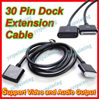 30 PIN Dock Extender Extension Cable for iPad iPod iPhone Brand New 