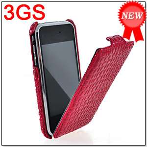   FLIP HARD BACK CASE COVER + SCREEN FOR APPLE IPHONE 3G 3GS RED  