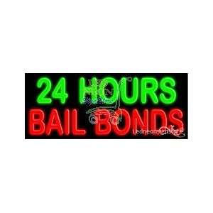  24 Hours Bail Bonds Neon Sign
