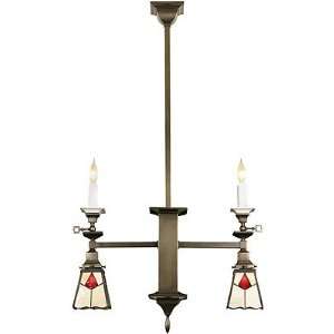  Mission Candle Style Combination Pendant in Antique Brass 