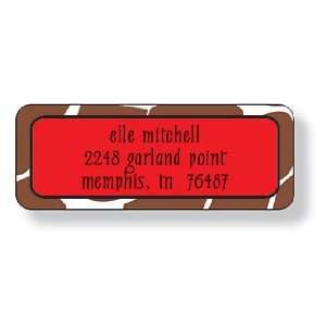  Inkwell Personalized Address Labels   Giraffe Red Office 