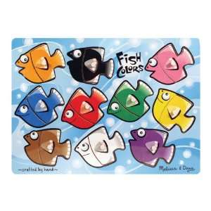  Fish Color Mix and Match Peg Puzzle Toys & Games
