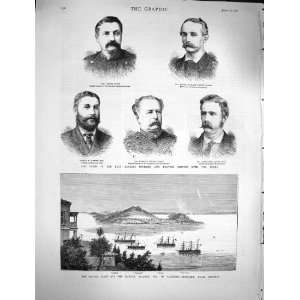  1878 British Ships Marmora Alexandra English Officers 