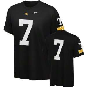  Iowa Hawkeyes Black Nike Football Replica Jersey T Shirt 