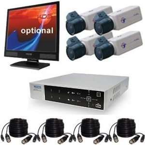  CCTV Security System, 4 Box Cameras, iPhone, Android 
