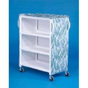  IPU LC46 3 3 Shelf Linen Cart   46 x 20 Inch Shelves 