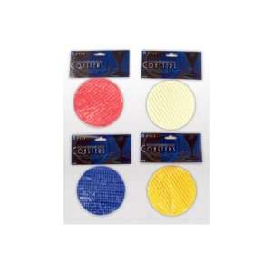  48 Pack of 4 Pack foam coasters (assorted colors) Kitchen 