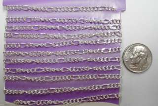 6mm Lrg Link Silver Plated Figaro Link Chain PCH030  