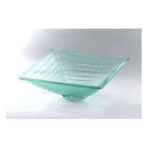   TP5018 Tempered Square Art Obscure Glass Vessel