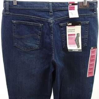 LEE JEANS WOMENS 16 SHORT RELAXED AT WAIST STRETCH NEW NWT  