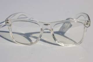   lens Clear frame Wayfarer Sun Glasses Fashion Eyewear Nerd Smart Look