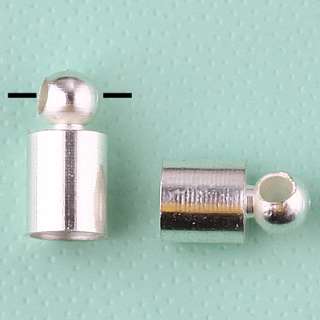 250 SilverPt End Bead Caps For 3mm Leather Cord BB129 3  